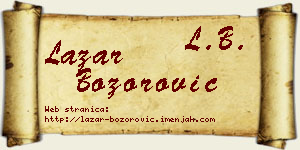 Lazar Božorović vizit kartica